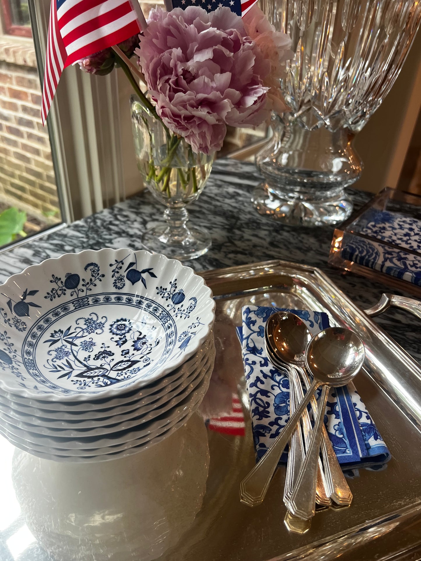 J&G Meakin Blue Nordic Dessert Bowl