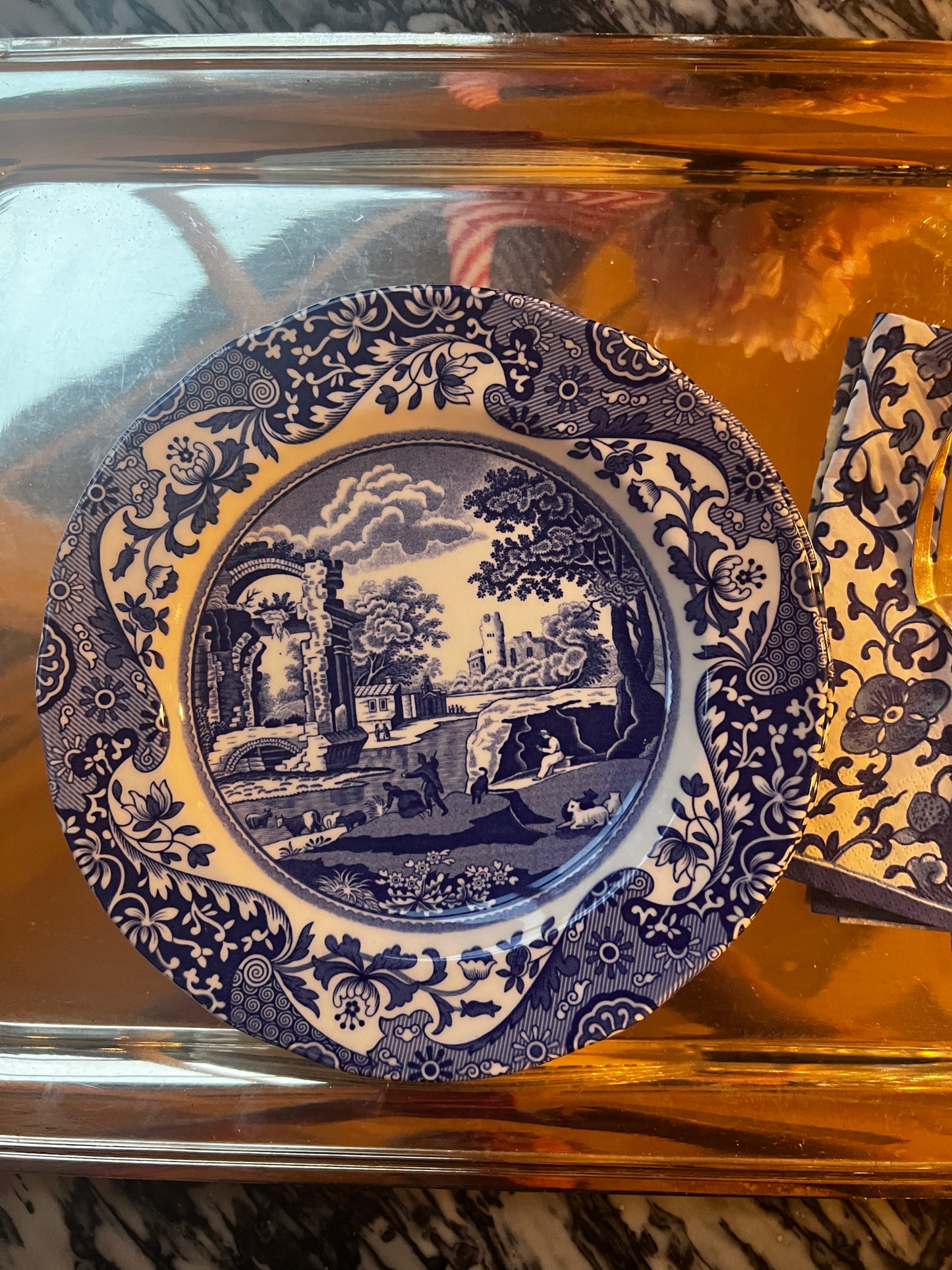 Spode Blue Italian Salad Plates (Set of 8)