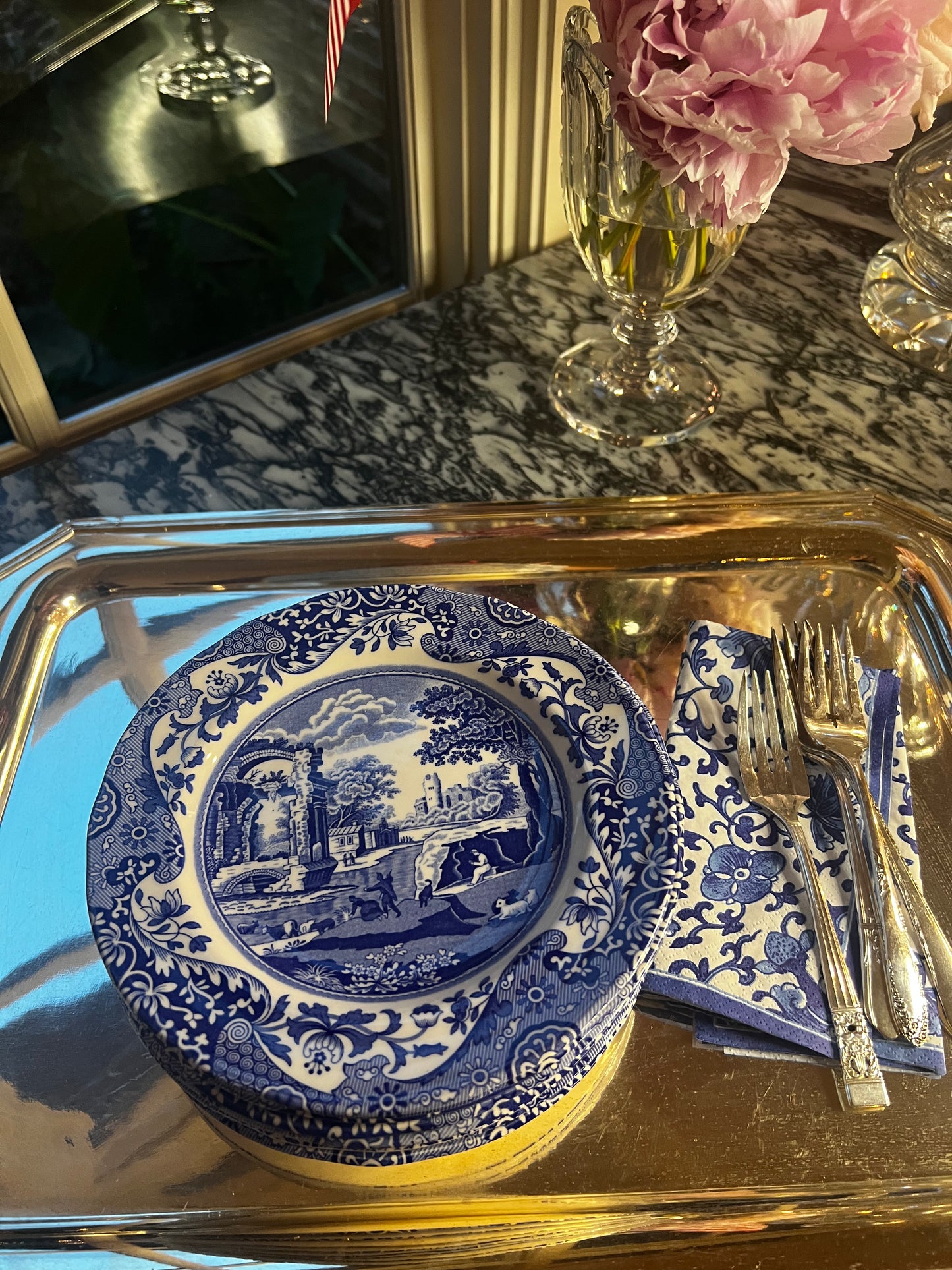Spode Blue Italian Salad Plates (Set of 8)