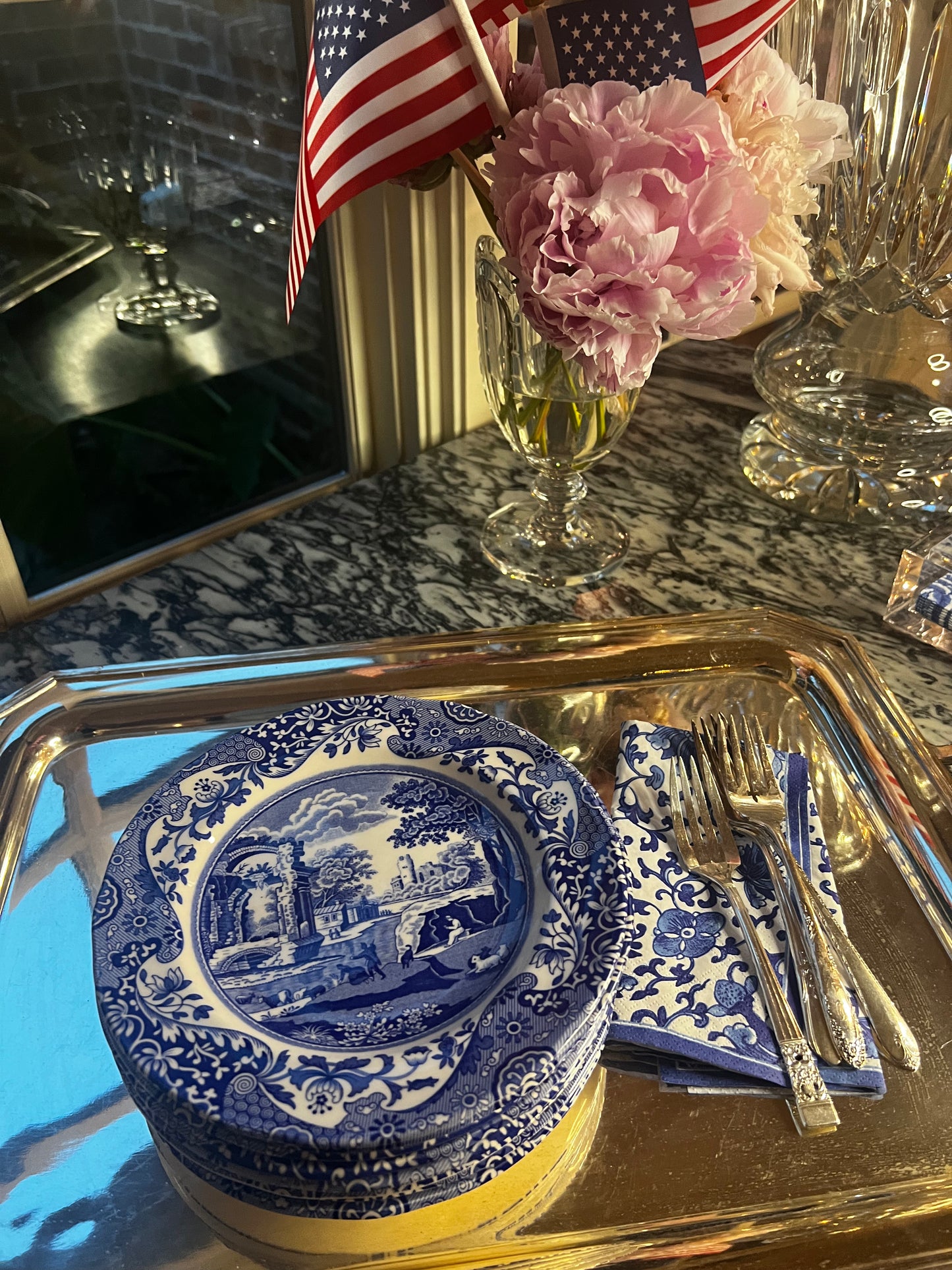 Spode Blue Italian Salad Plates (Set of 8)
