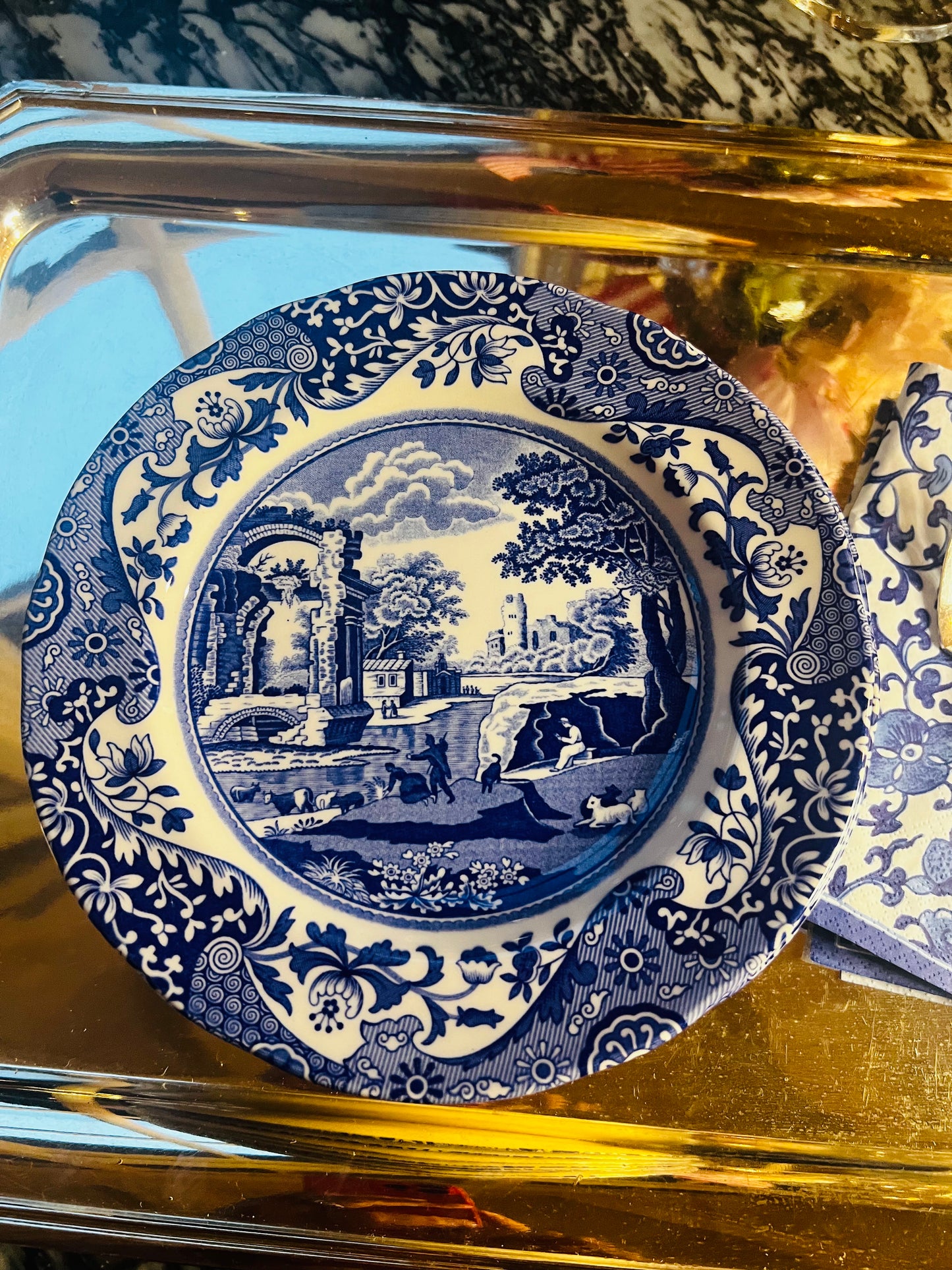 Spode Blue Italian Salad Plates (Set of 8)