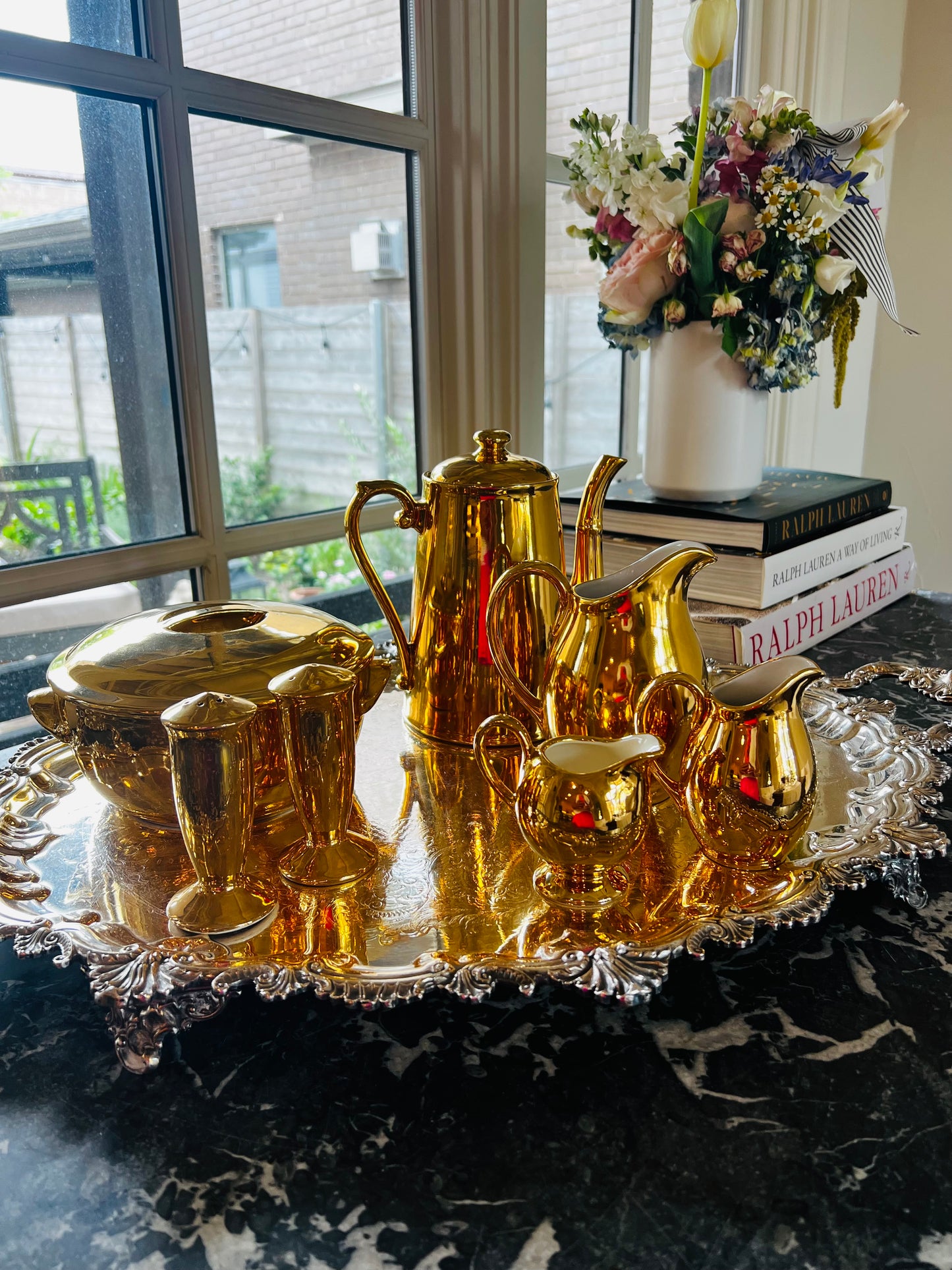 Royal Worchester Gold Luster Tea Set