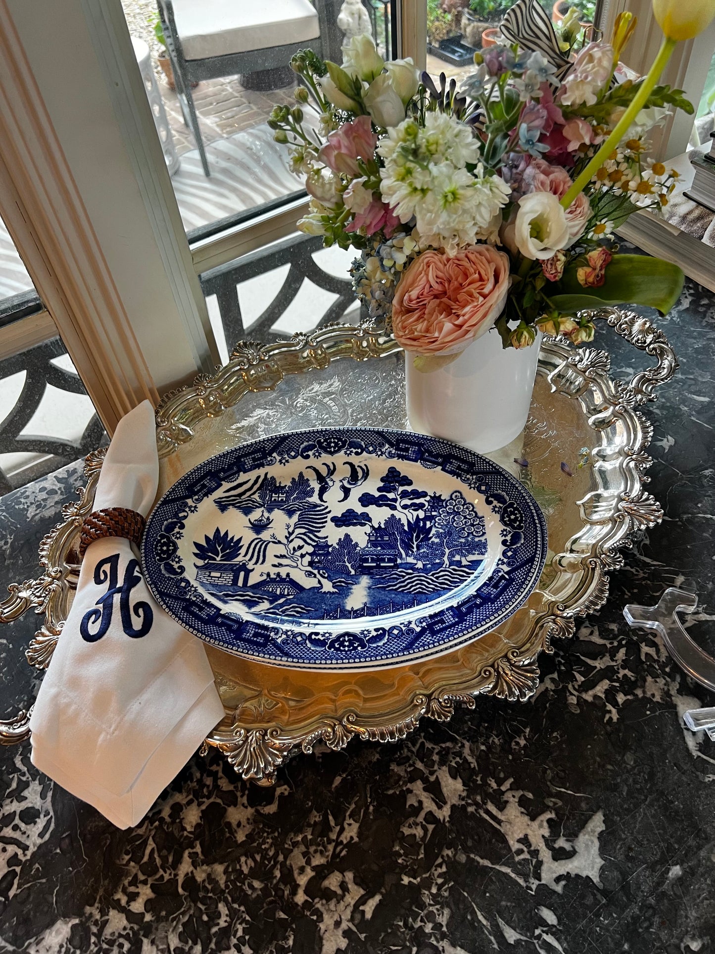 Blue Willow Platter 12" Made in Japan