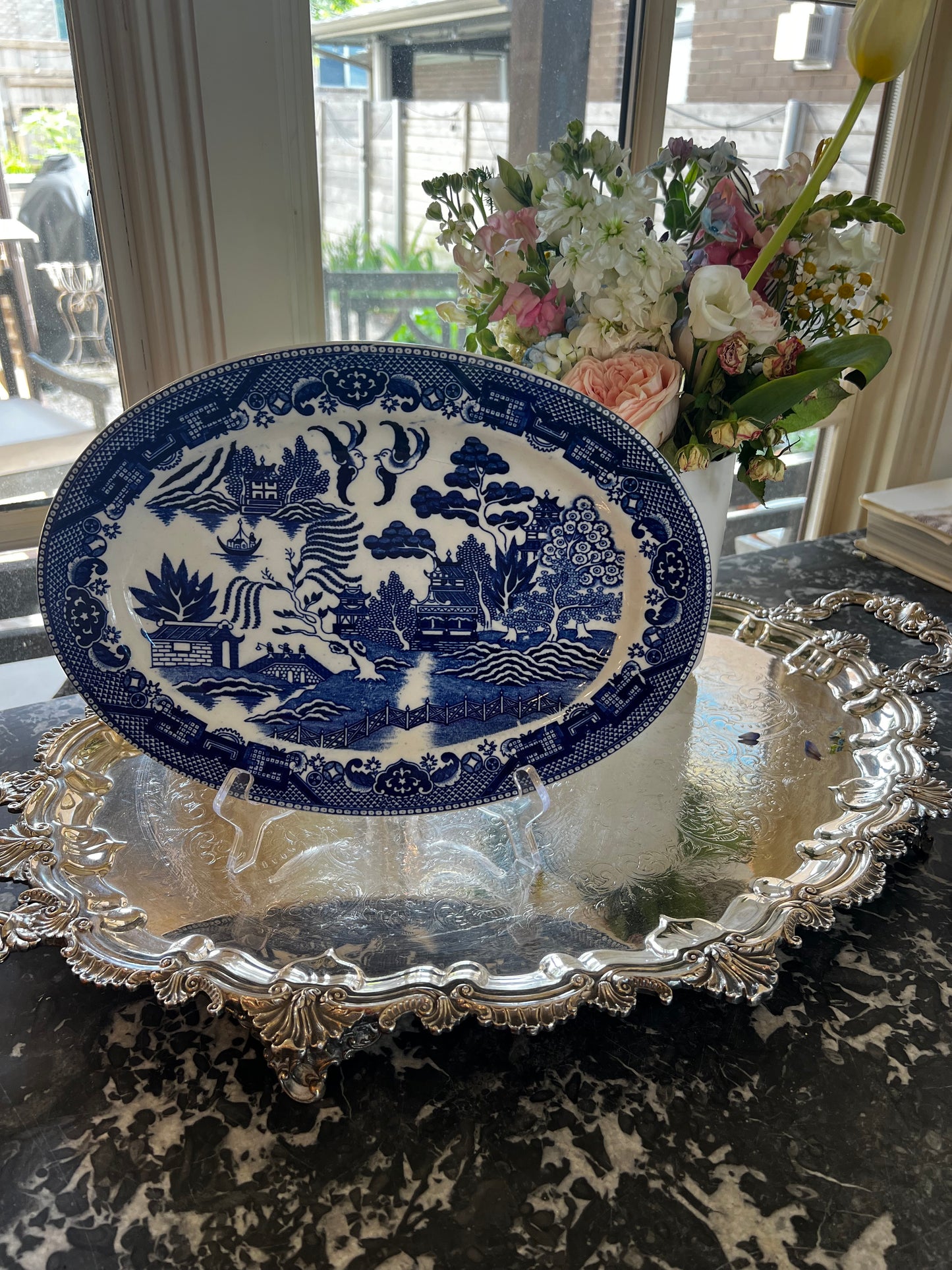 Blue Willow Platter 12" Made in Japan