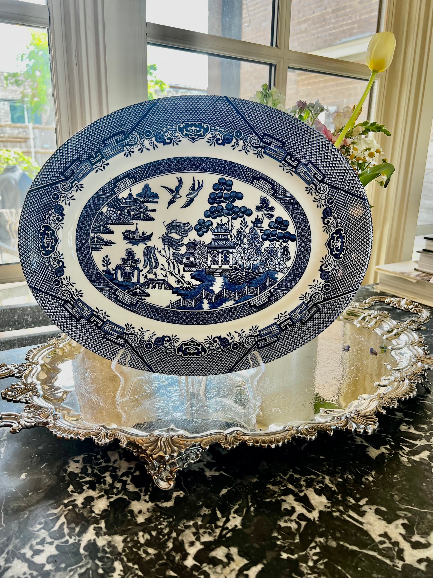 Churchill 14" Blue Willow Platter