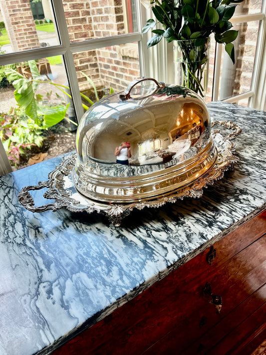 Vintage Silverplate Meat Dome