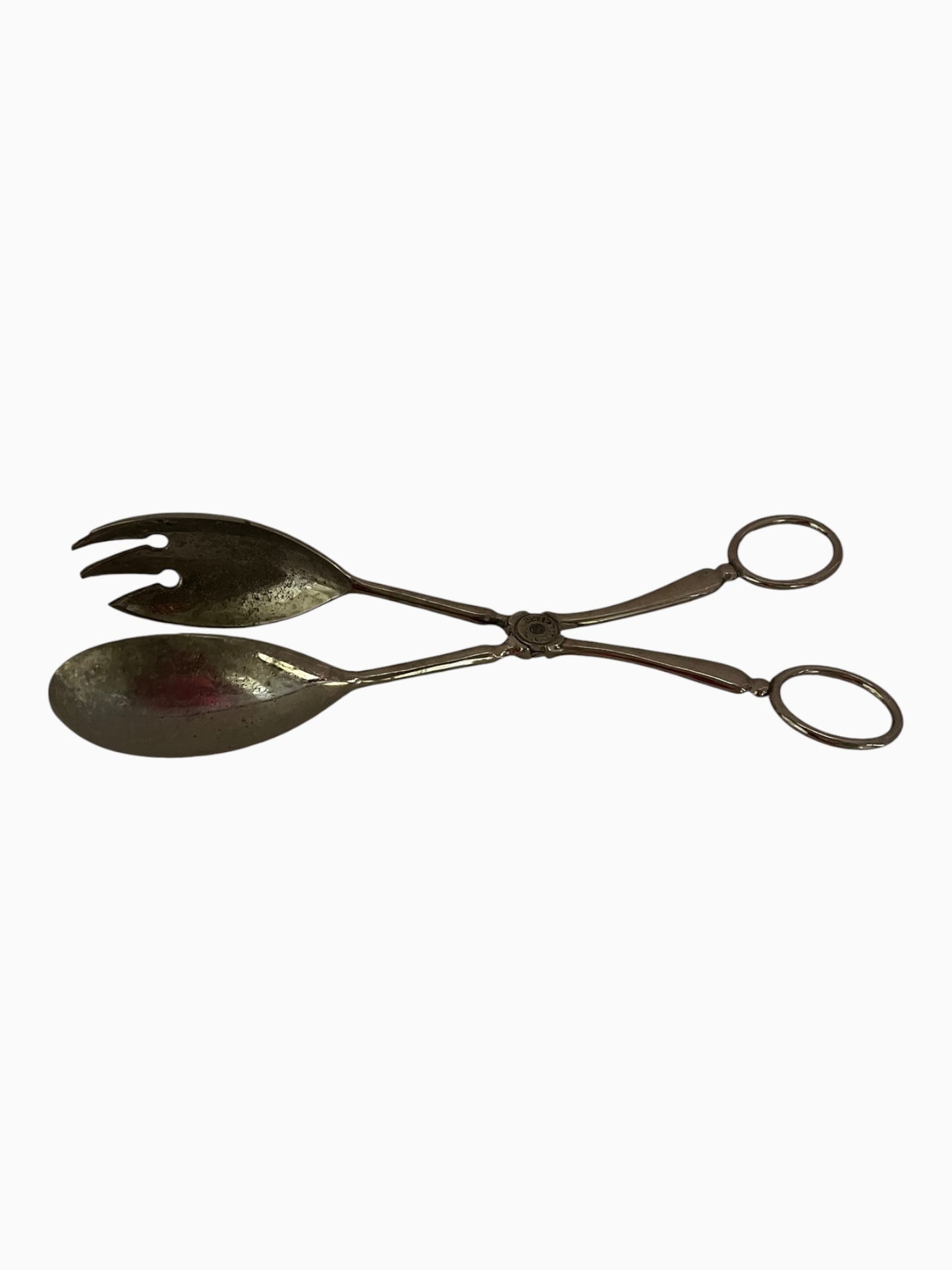 Vintage Silverplate Scissor-Style Salad Serving Tongs