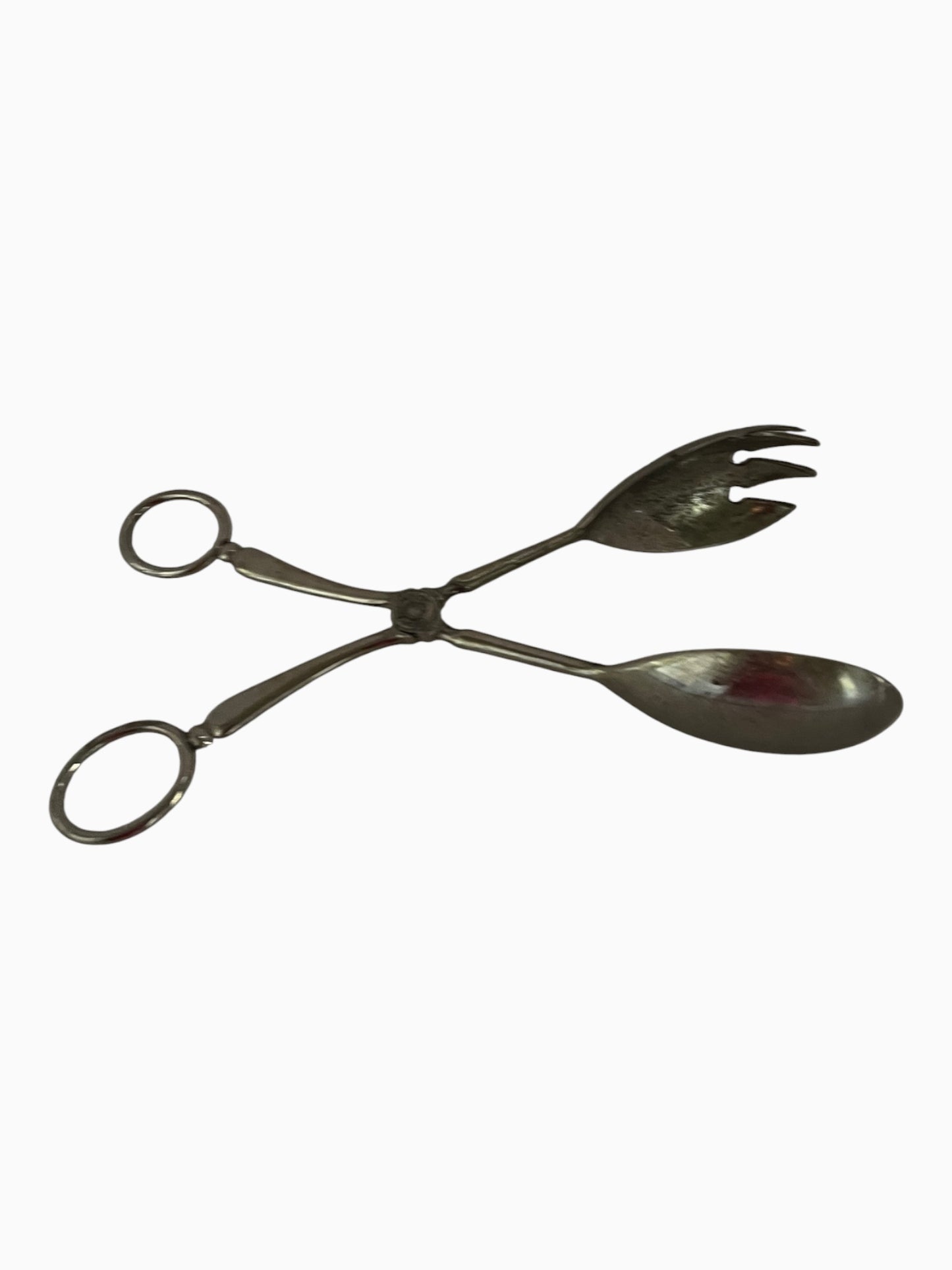 Vintage Silverplate Scissor-Style Salad Serving Tongs