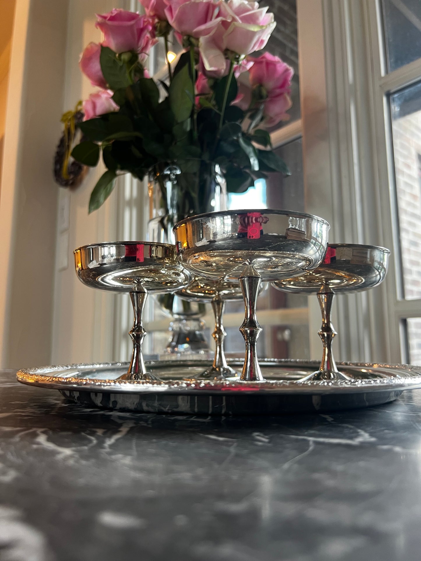 Silverplate Champagne Coupes (Set of 4)