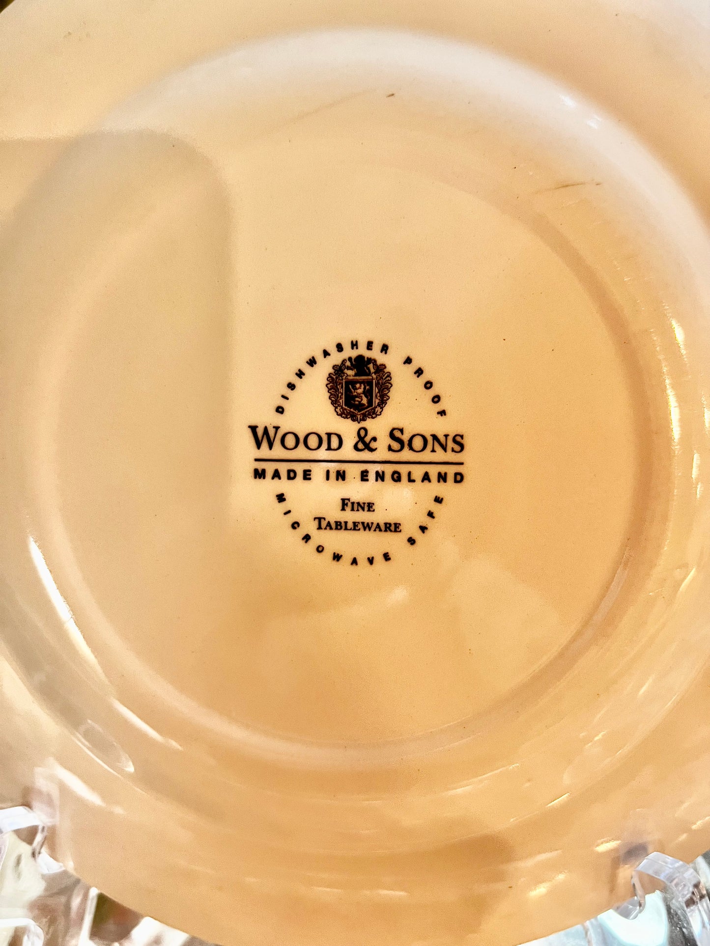 Vintage Wood & Sons English Scenery Red Transferware Salad Plates, Set of 4