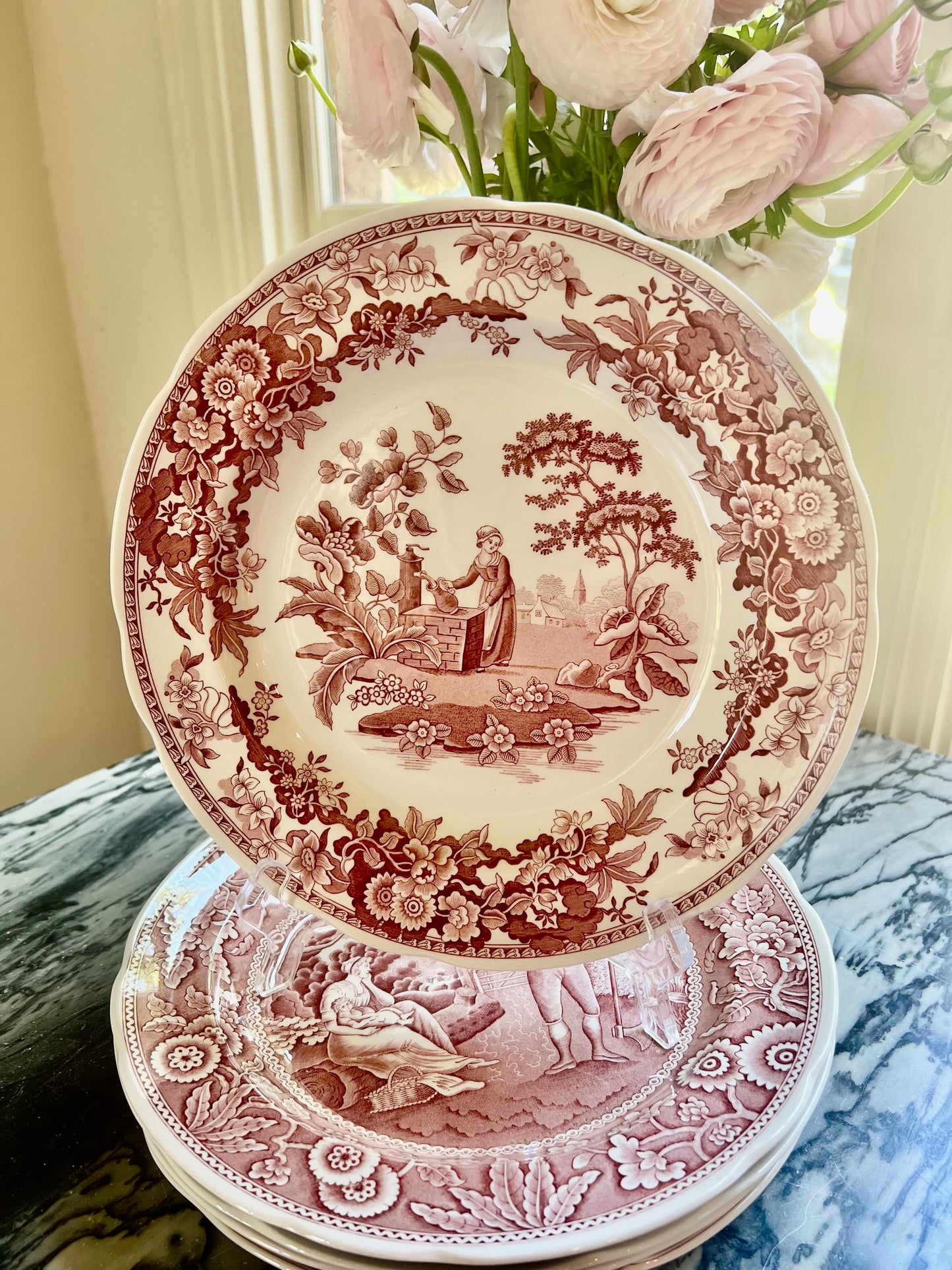 Set of 6 Spode Archive Collection Georgian Series Dinner Plates