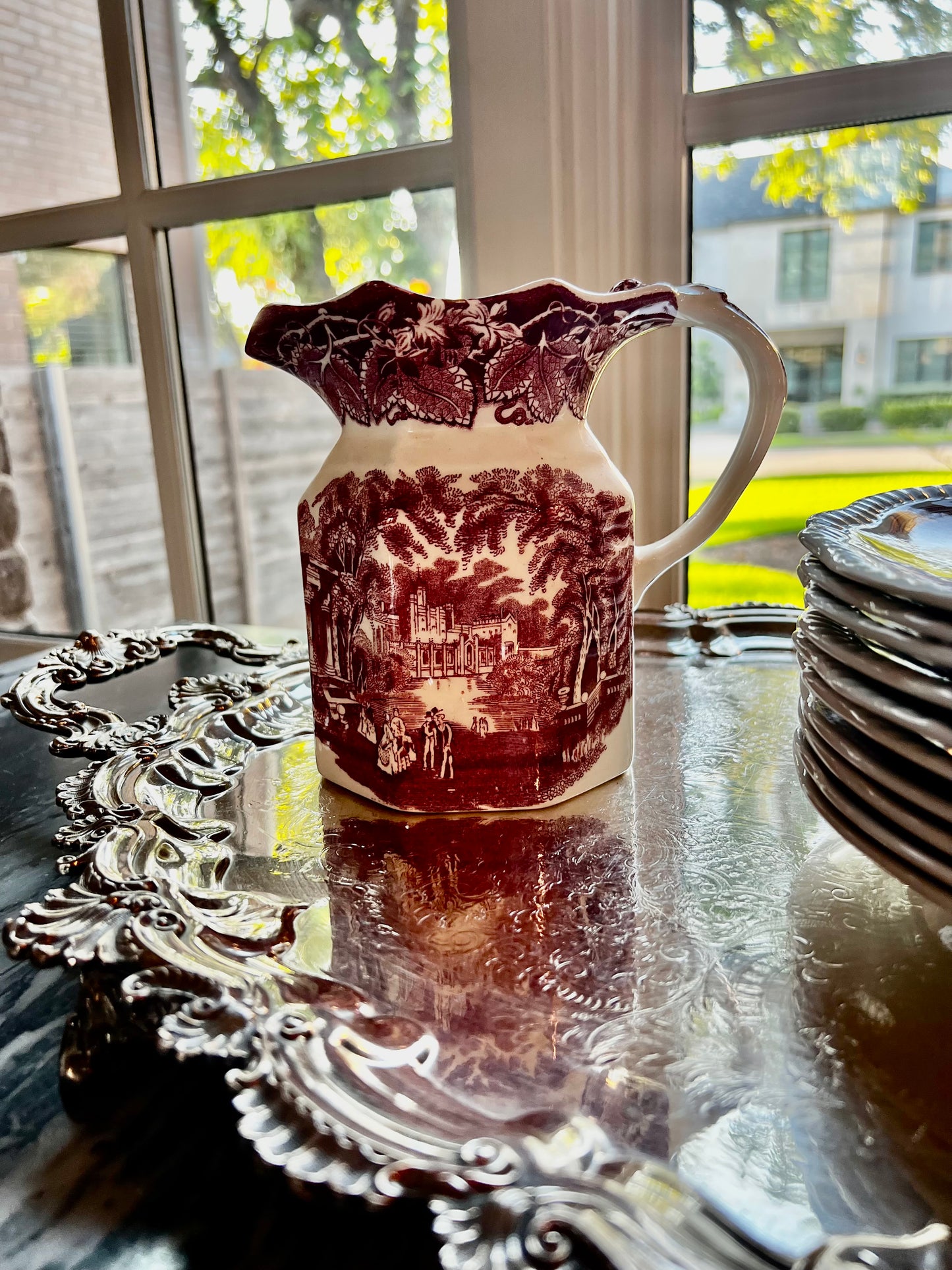 Vintage Mason's Patent Ironstone Pitcher 5 1/2" tall