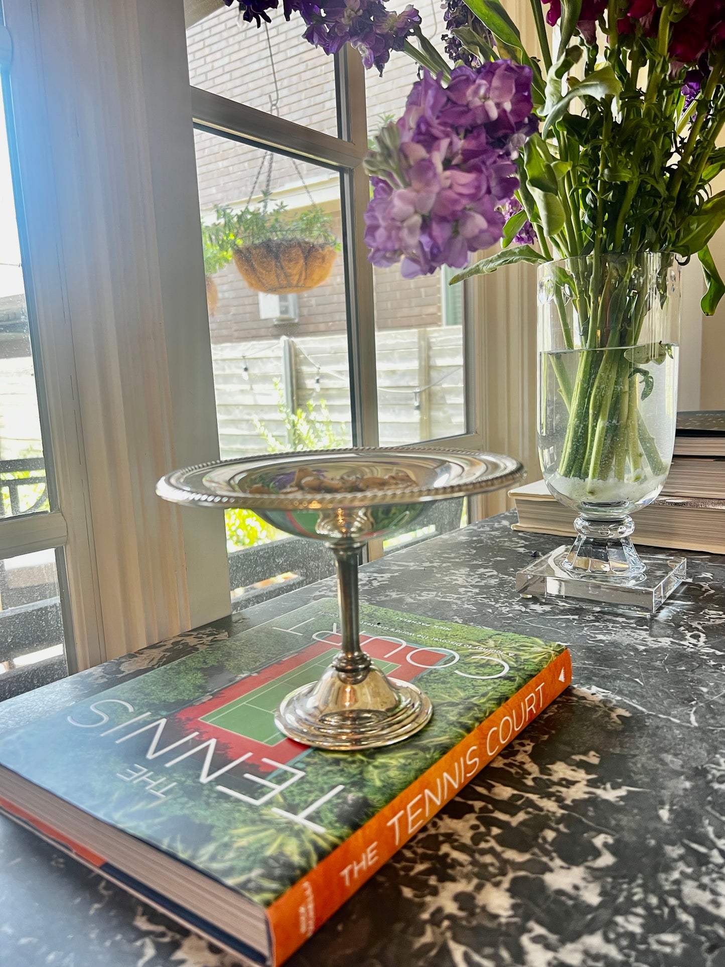 Vintage Silverplate Rope-Edge Pedestal Compote