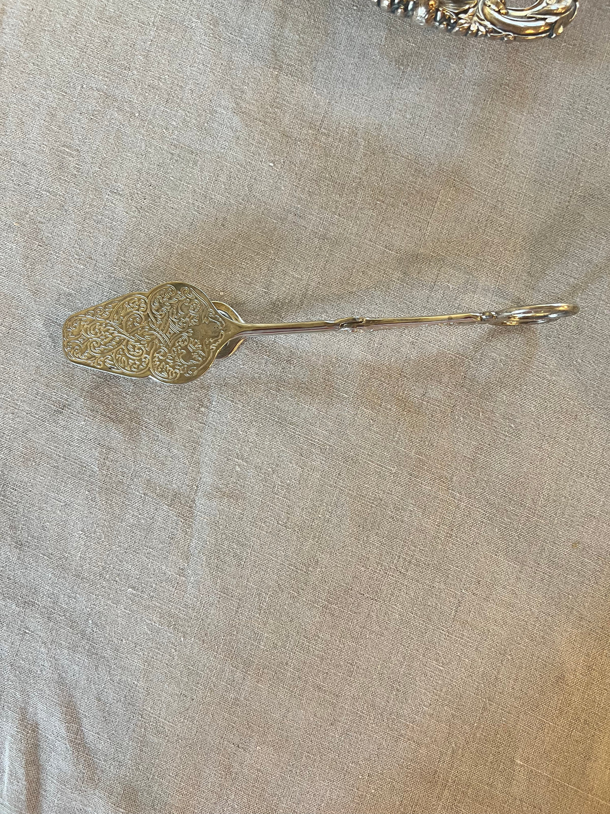 Silverplate Pastry Tongs