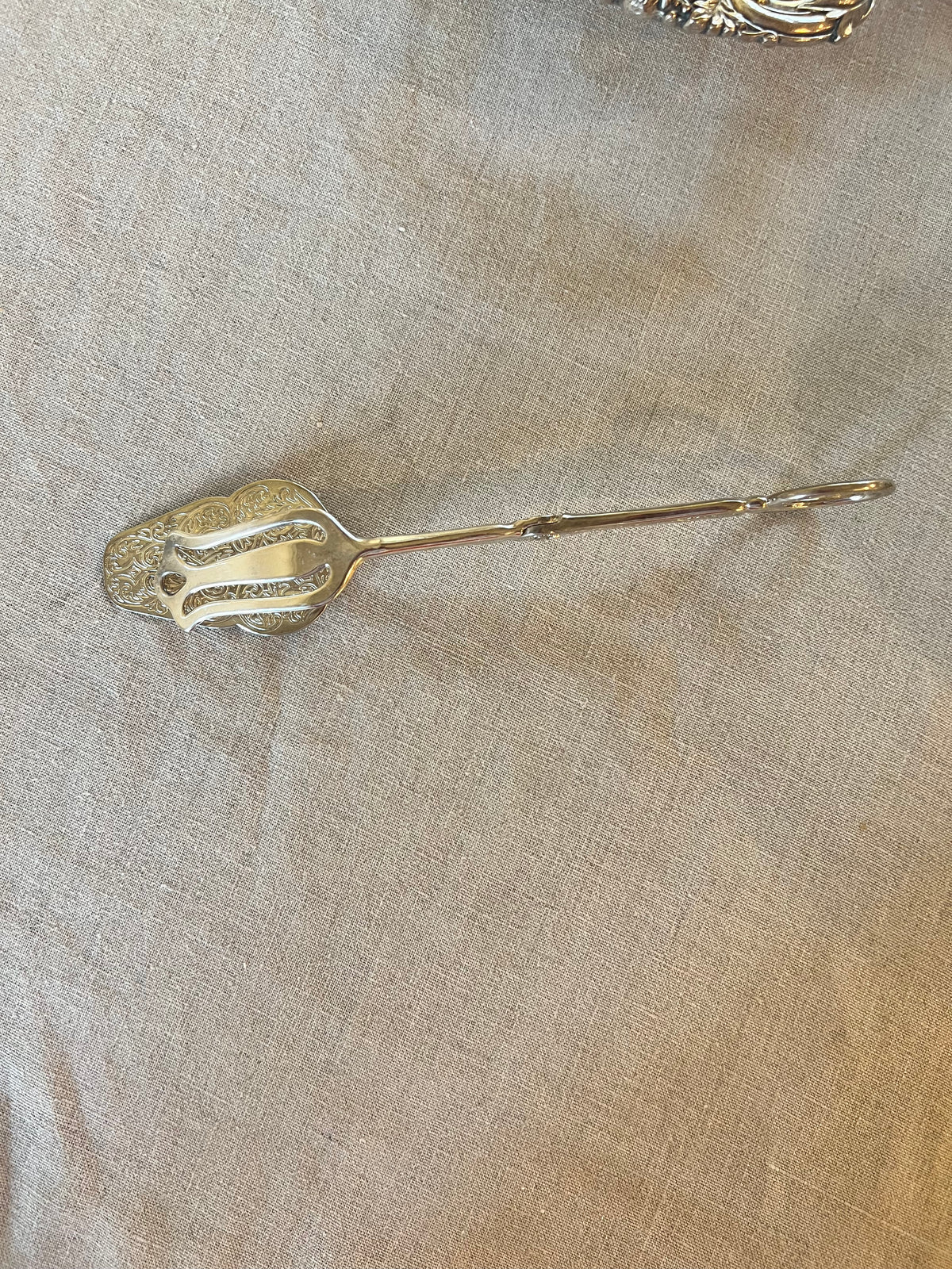 Silverplate Pastry Tongs