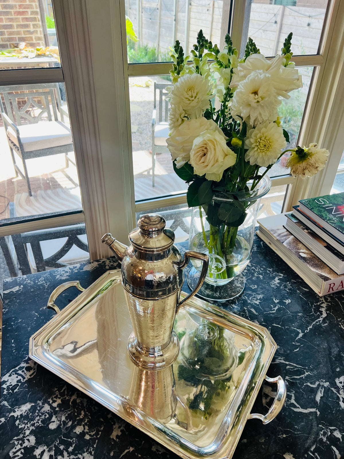 Vintage Hammered Silverplate Cocktail Shaker