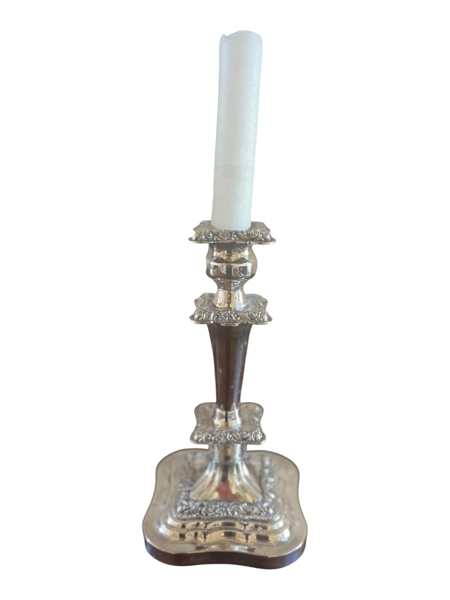 Ornate Silverplate Convertible Candelabras (Set of 2)