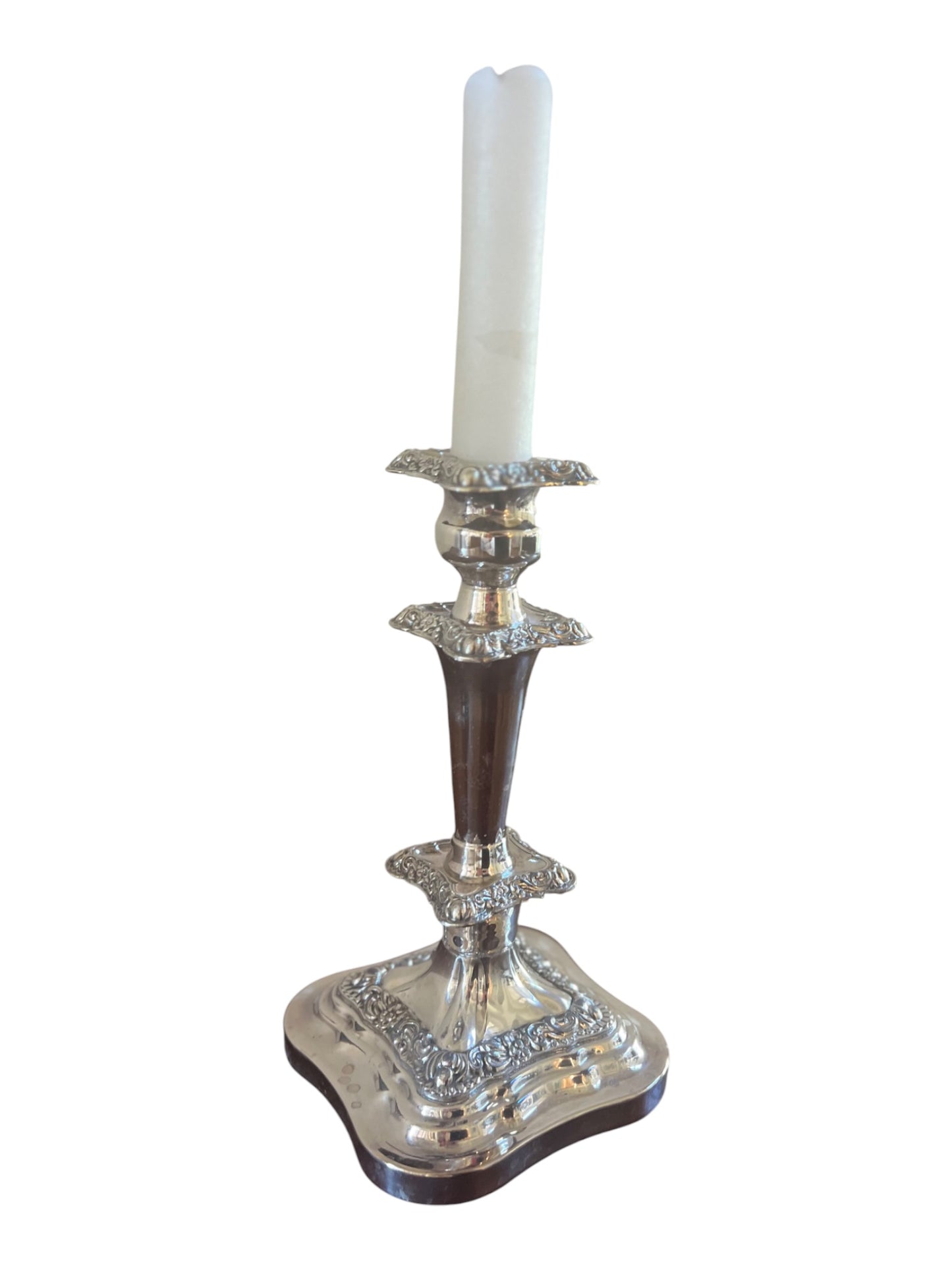 Ornate Silverplate Convertible Candelabras (Set of 2)