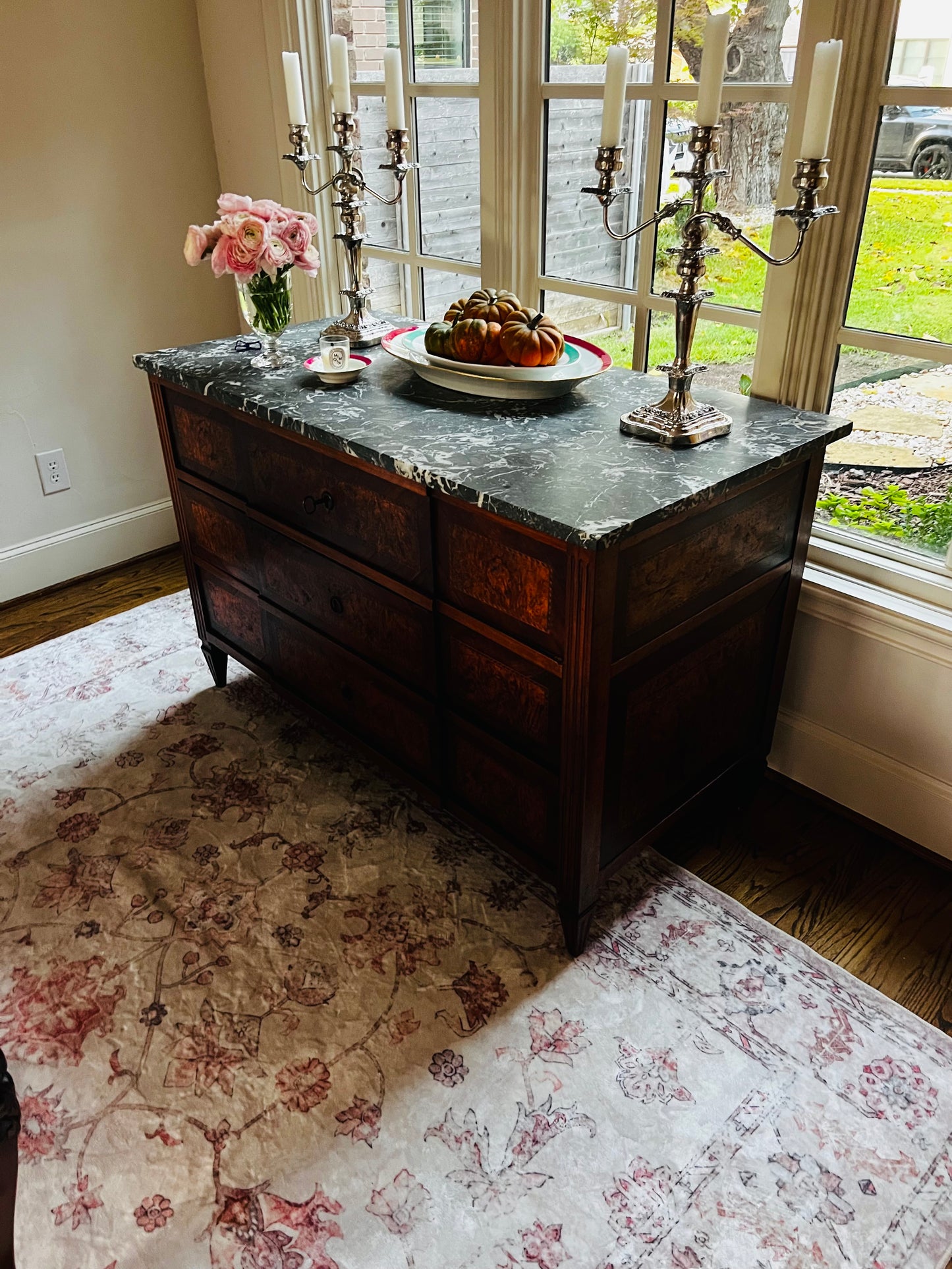 French Empire Style Marble Top Chest