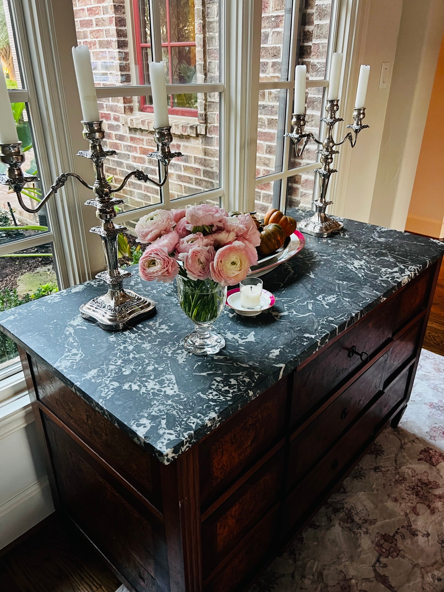 French Empire Style Marble Top Chest