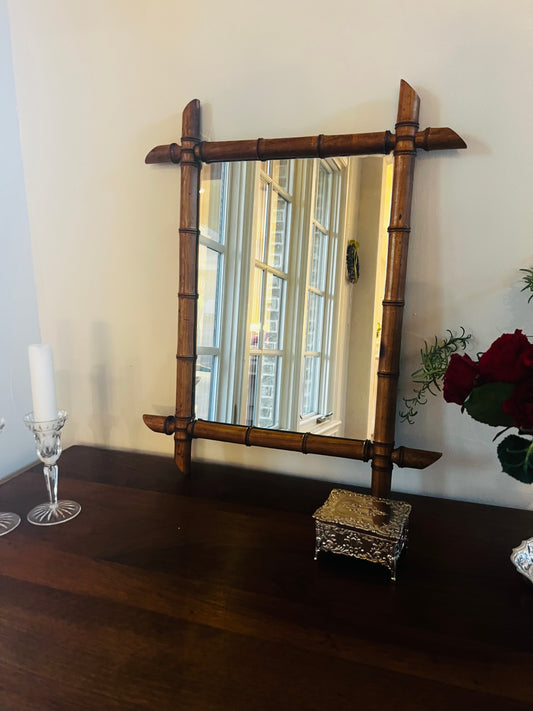 Faux Bamboo Mirror