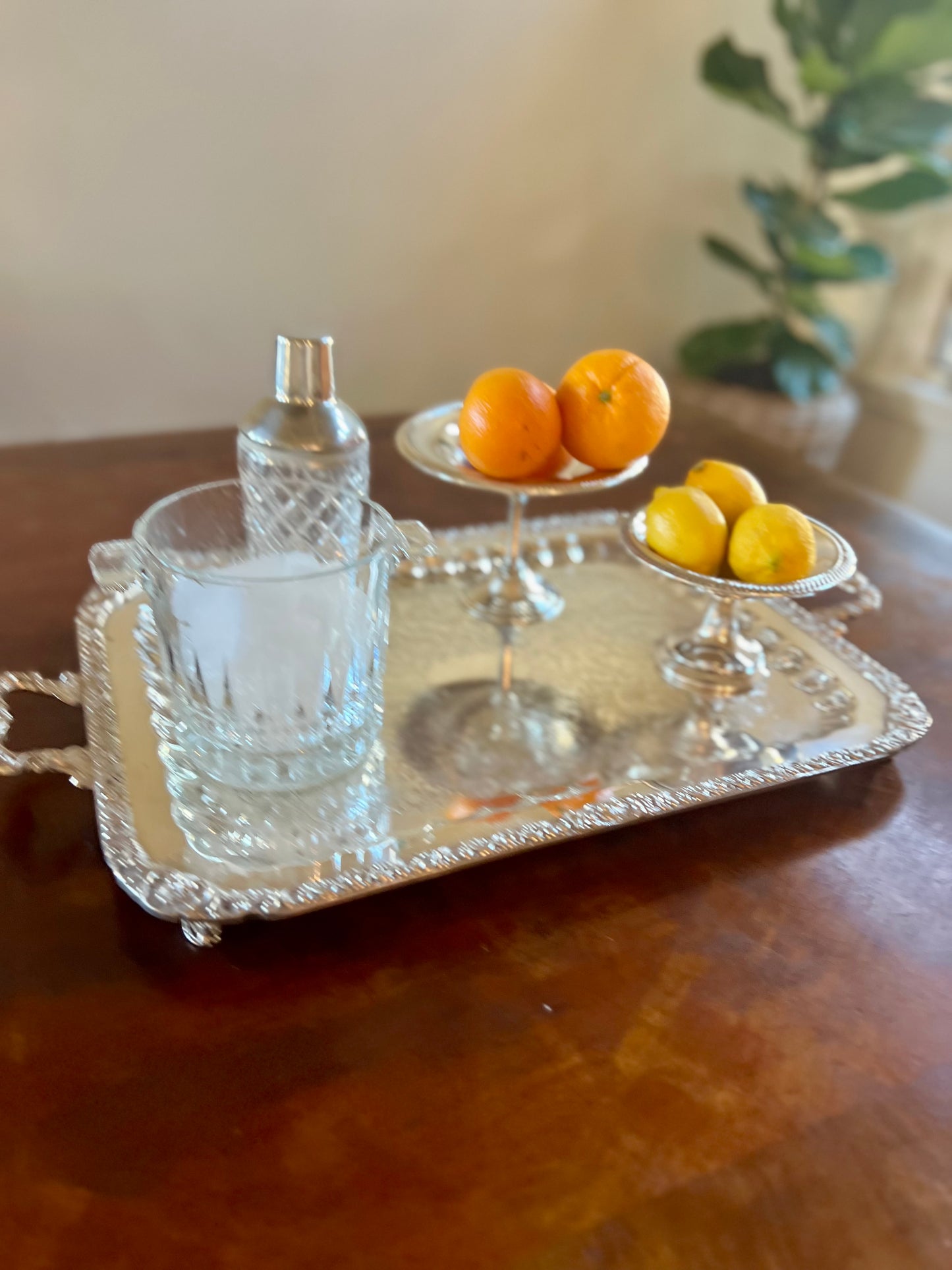 Vintage French Crystal Ice Bucket