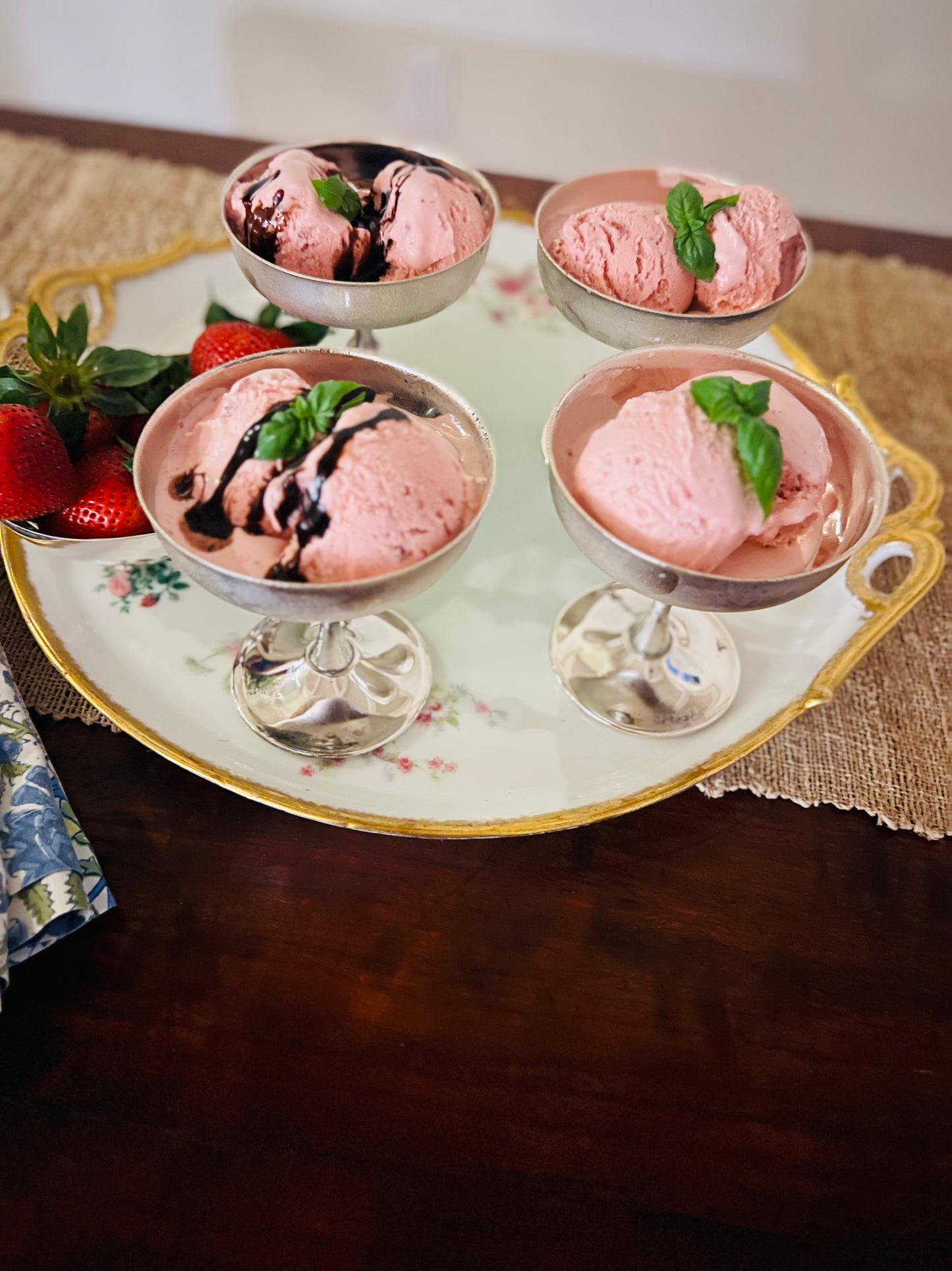 Vintage de Uberti Silverplate Coupes (set of 6)